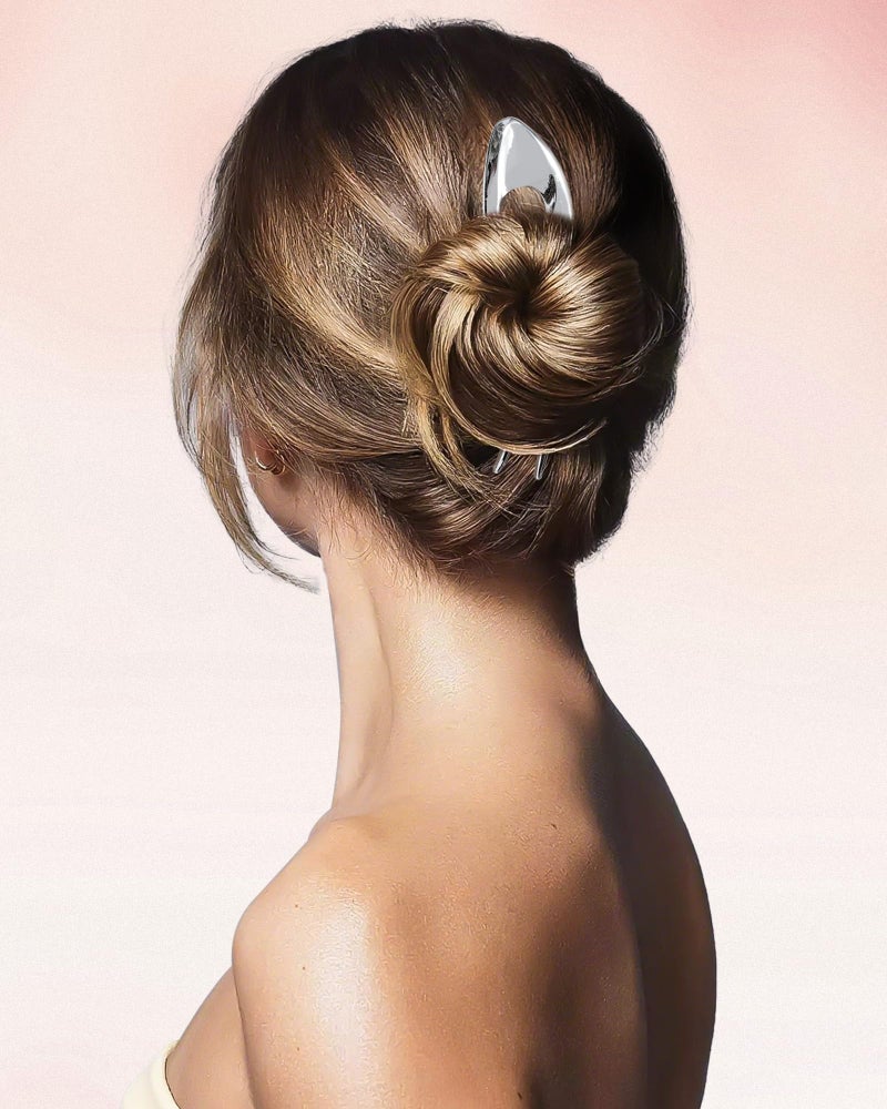 CHLINS French Hair Pins for Women 3 PCS Metal U-Shaped Hair Forks Sticks for Buns,Twist, Chignon & Updos – Secure All-Day Hold - Image 3